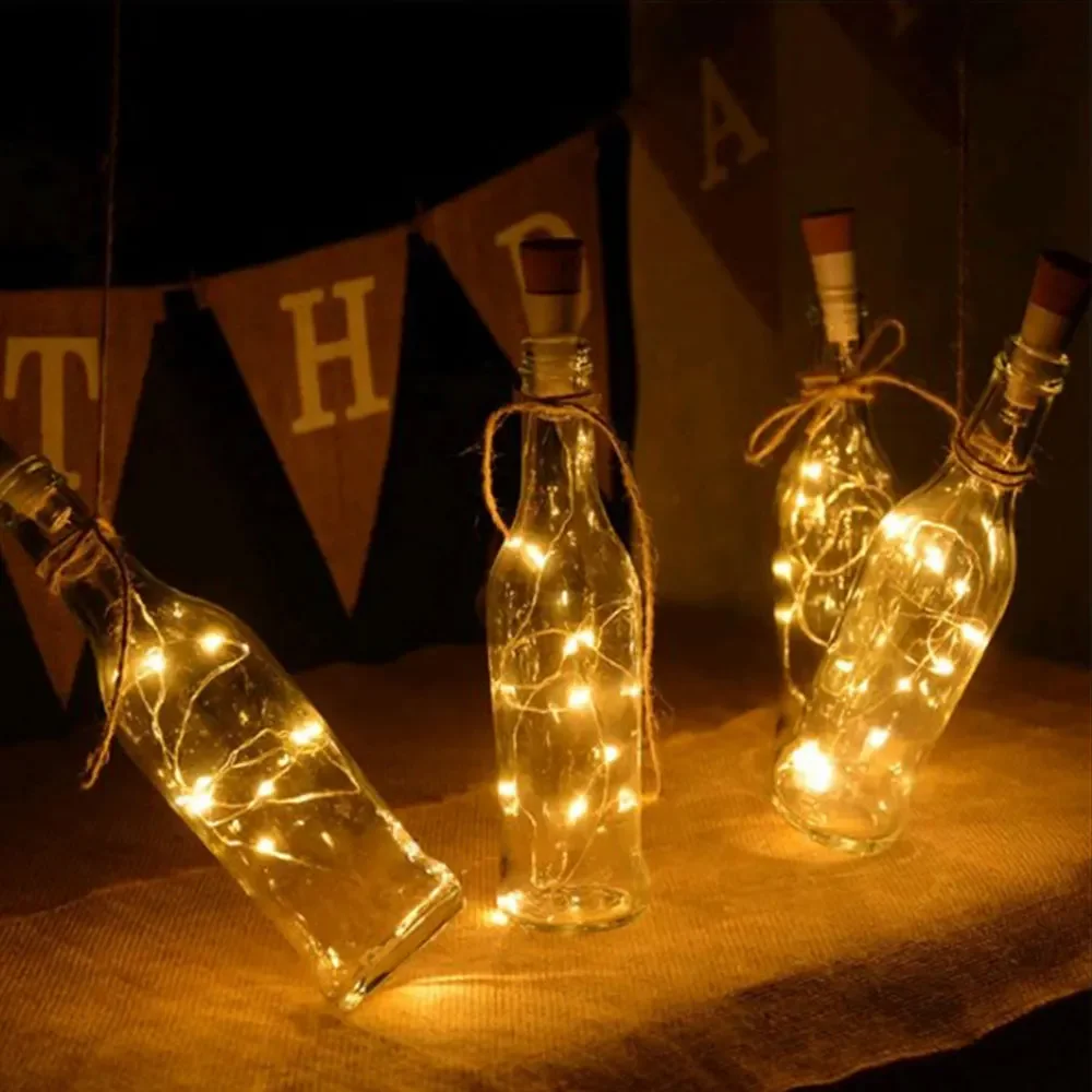 2m 20 LED Wishing Bottle Cork  - Decor Lighting Cork ulasan dan harga